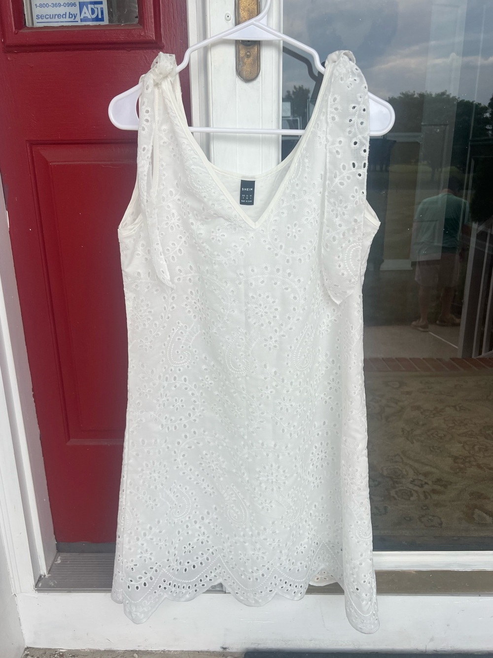 SHEIN White Eyelet Mini Dress